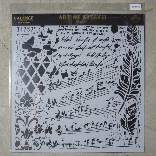 Cadence Grunge Duvar Stencil 45x45 - GCS-013