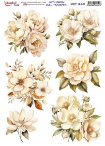 Koyu Zemin Sulu Transfer Kağıdı 25x35cm KST-240