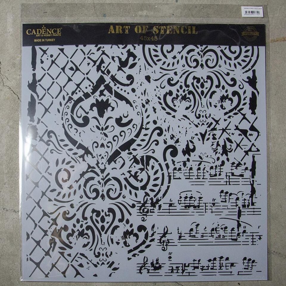 Cadence Grunge Duvar Stencil 45x45 - GCS-014