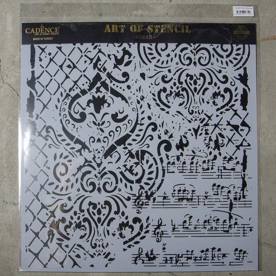 Cadence Grunge Duvar Stencil 45x45 - GCS-014