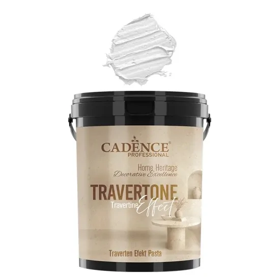 Cadence Traverten Efekt Pasta TRV-01 Beyaz 3KG