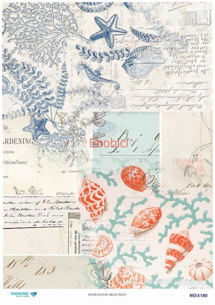 Diamond Pirinç Dekopaj Kağıdı - 5180