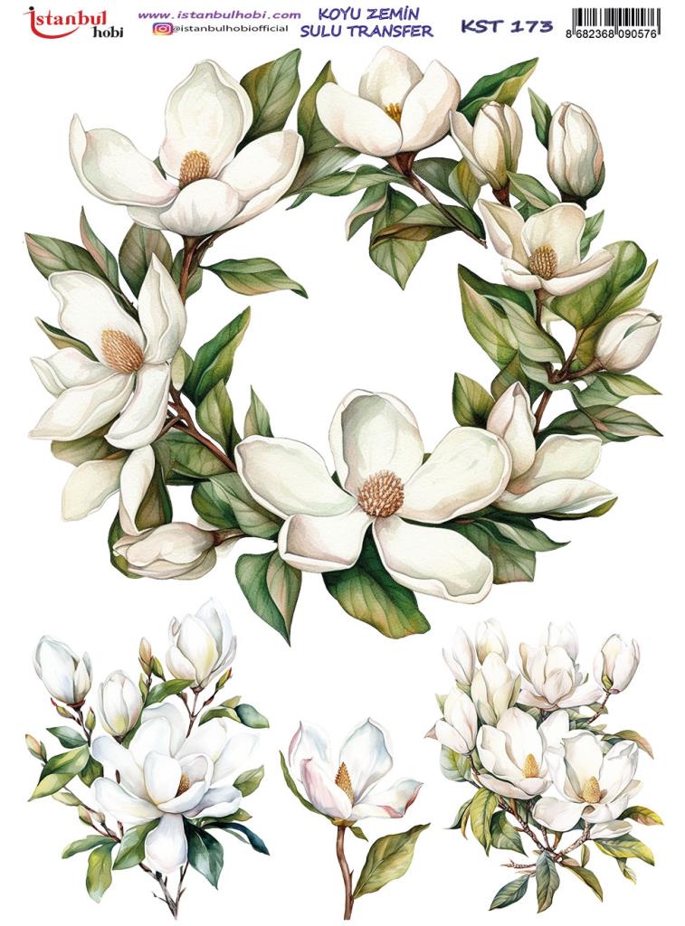 Koyu Zemin Sulu Transfer Kağıdı 25x35cm KST-173