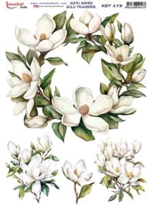 Koyu Zemin Sulu Transfer Kağıdı 25x35cm KST-173