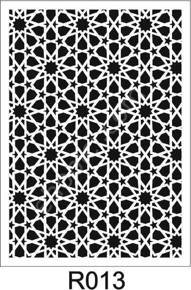 Ardışık Desen Stencil Şablon (25x35) R-013