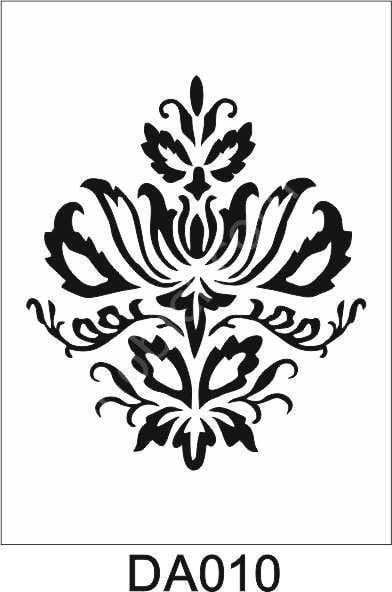 Damask Desen Stencil Şablon (21x30) DA-010
