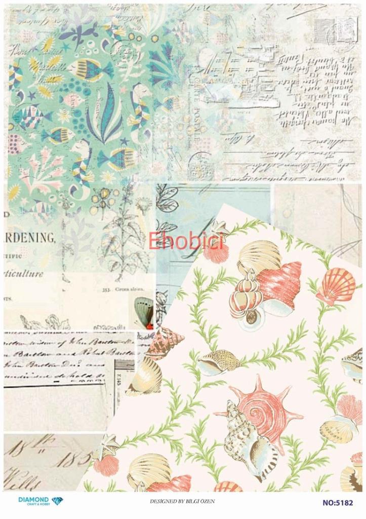 Diamond Pirinç Dekopaj Kağıdı - 5182