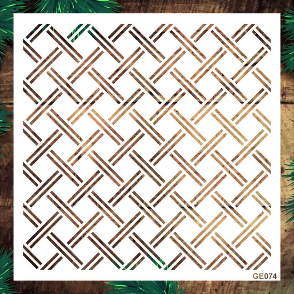 Geometrik Desenler Stencil Şablon (25x25) GE-074