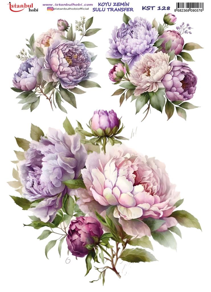 Koyu Zemin Sulu Transfer Kağıdı 25x35cm KST-128