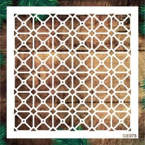 Geometrik Desenler Stencil Şablon (25x25) GE-075