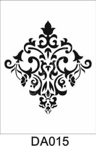 Damask Desen Stencil Şablon (25x25) DA-015
