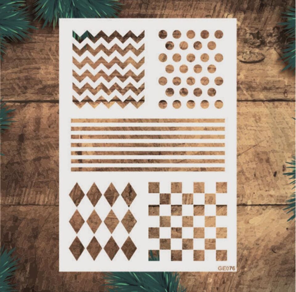 Geometrik Desenler Stencil Şablon (21x30) GE-076