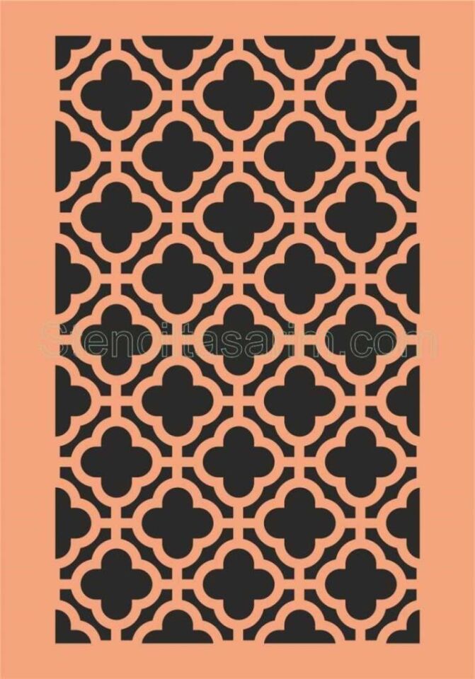 Ardışık Desen Stencil Şablon (25x35) R-018