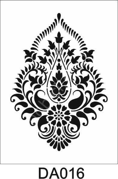 Damask Desen Stencil Şablon (21x30) DA-016