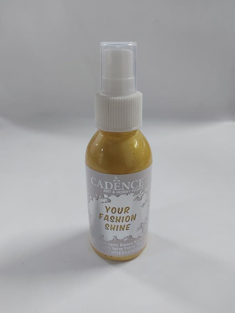 Cadence Your Fashion Metalik Sprey Kumaş Boyası - 1101 Altın