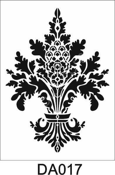 Damask Desen Stencil Şablon (21x30) DA-017