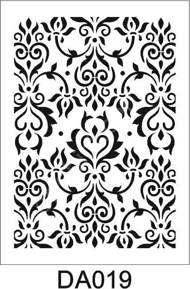 Damask Desen Stencil Şablon (21x30) DA-019