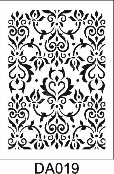 Damask Desen Stencil Şablon (21x30) DA-019