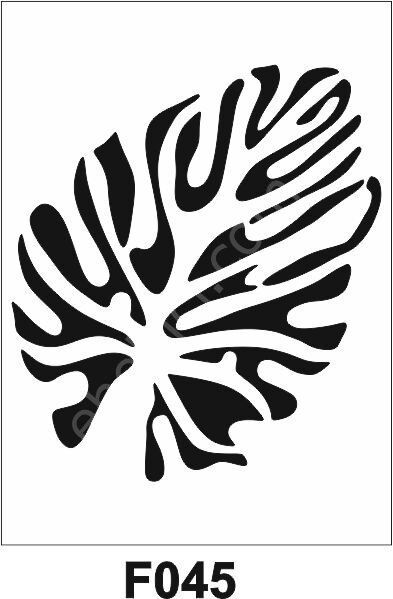 Çiçek Desen Stencil Şablon (20x20) F-045
