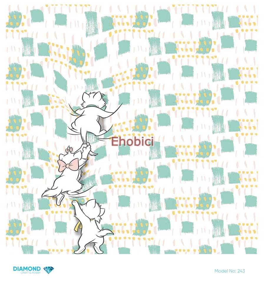 Diamond Pirinç Dekopaj Kağıdı - 243 - 30x30