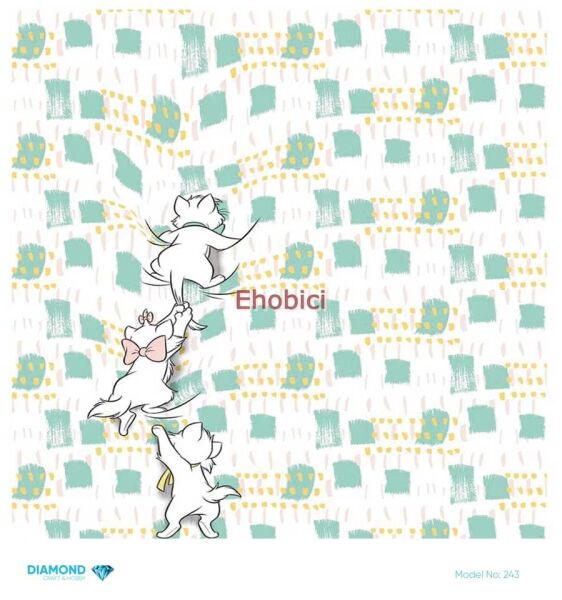 Diamond Pirinç Dekopaj Kağıdı - 243 - 30x30