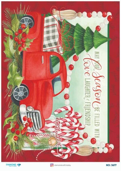 Diamond Pirinç Dekopaj Kağıdı - 3677