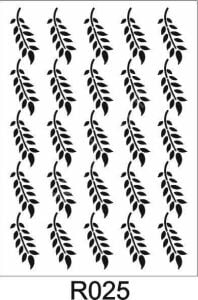 Ardışık Desen Stencil Şablon (25x35) R-025