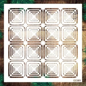 Geometrik Desenler Stencil Şablon (25x25) GE-081
