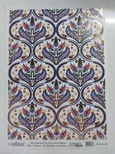 Cadence Desenli Altın Varak Pirinç Dekoapaj Kağıdı - Model 036