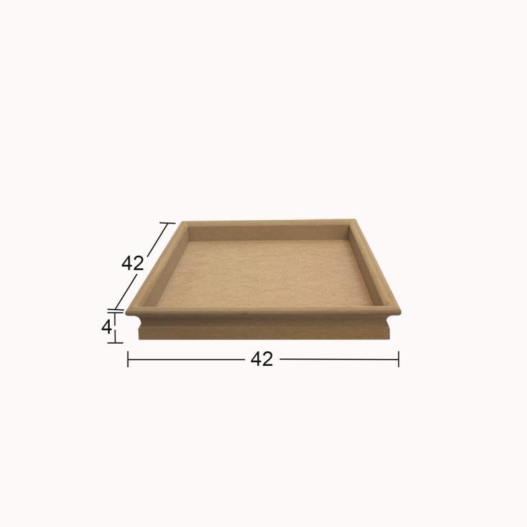 Ahşap Büyük Kare İşlemeli Pano 42x42cm PA181