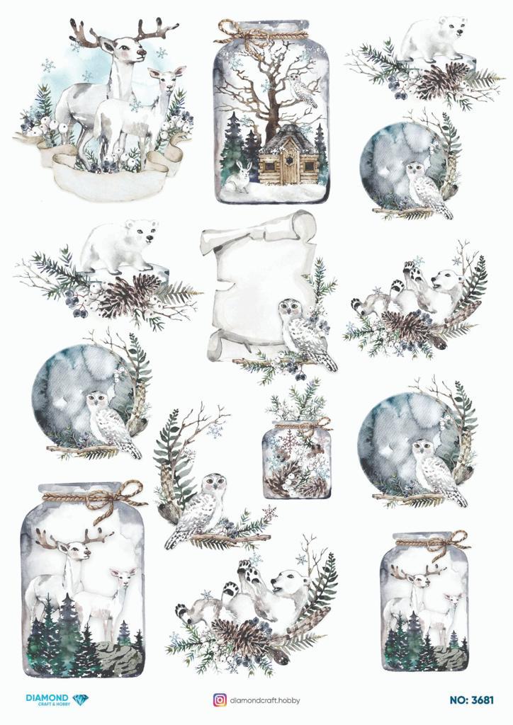 Diamond Pirinç Dekopaj Kağıdı - 3681