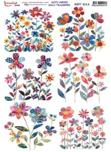 Koyu Zemin Sulu Transfer Kağıdı 25x35cm KST-211