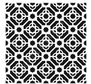 Ardışık Desen Stencil Şablon (30x30) R-035