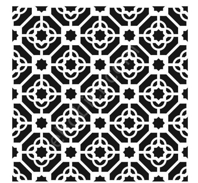 Ardışık Desen Stencil Şablon (30x30) R-035