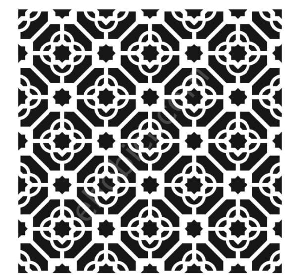 Ardışık Desen Stencil Şablon (30x30) R-035