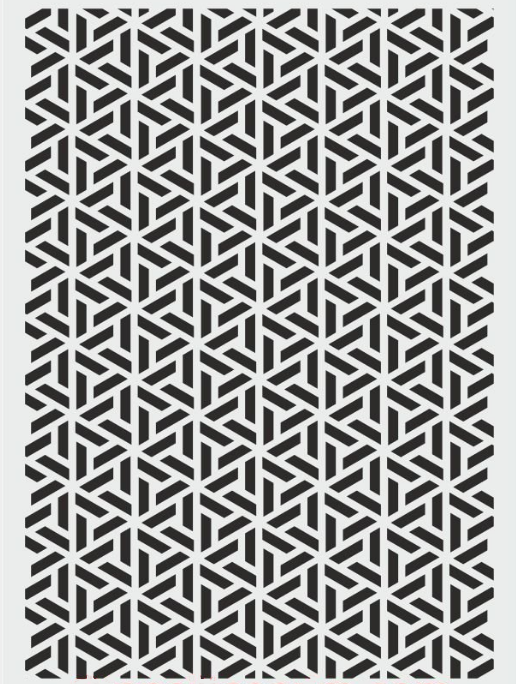 Ardışık Desen Stencil Şablon (25x35) R-039