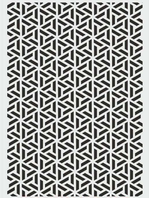 Ardışık Desen Stencil Şablon (25x35) R-039