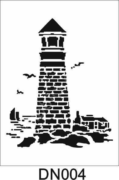 Deniz Temalı Desen Stencil Şablon (21x30) DN-004
