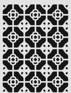 Ardışık Desen Stencil Şablon (25x35) R-041