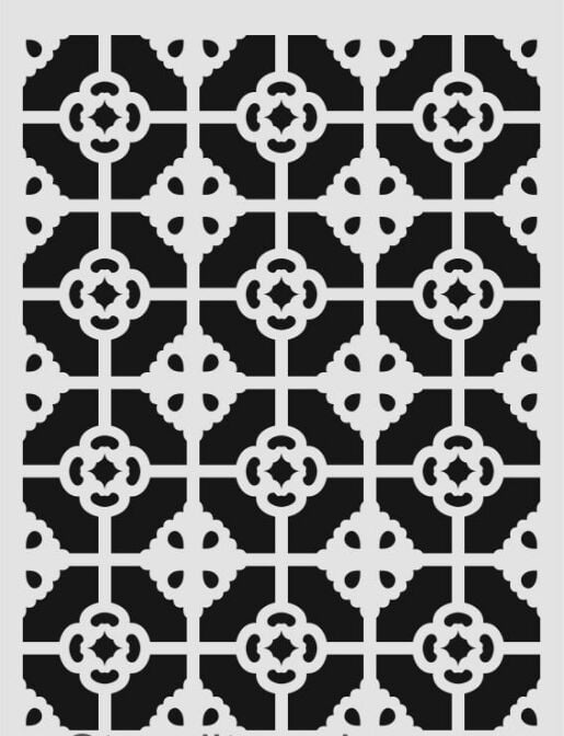 Ardışık Desen Stencil Şablon (25x35) R-041