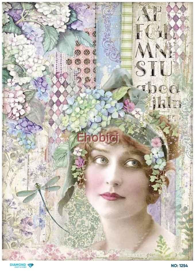 Diamond Pirinç Dekopaj Kağıdı - 1254