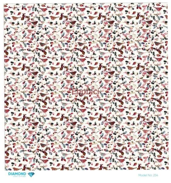Diamond Pirinç Dekopaj Kağıdı - 254 - 30x30
