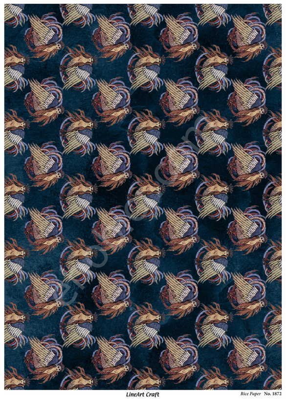 Lineart Pirinç Dekopaj Kağıdı Model - 1872