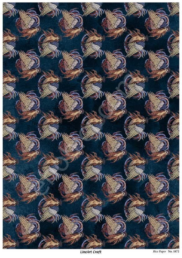 Lineart Pirinç Dekopaj Kağıdı Model - 1872