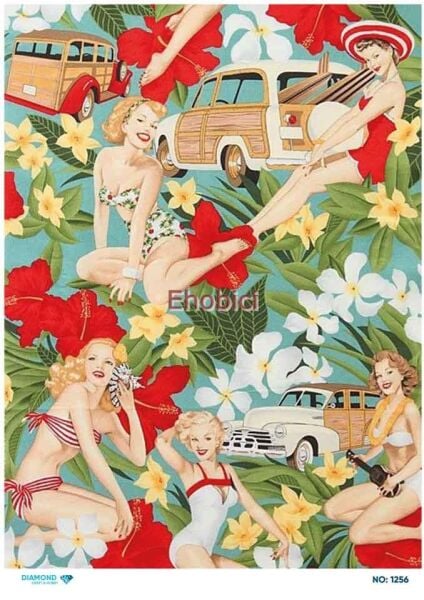 Diamond Pirinç Dekopaj Kağıdı - 1256