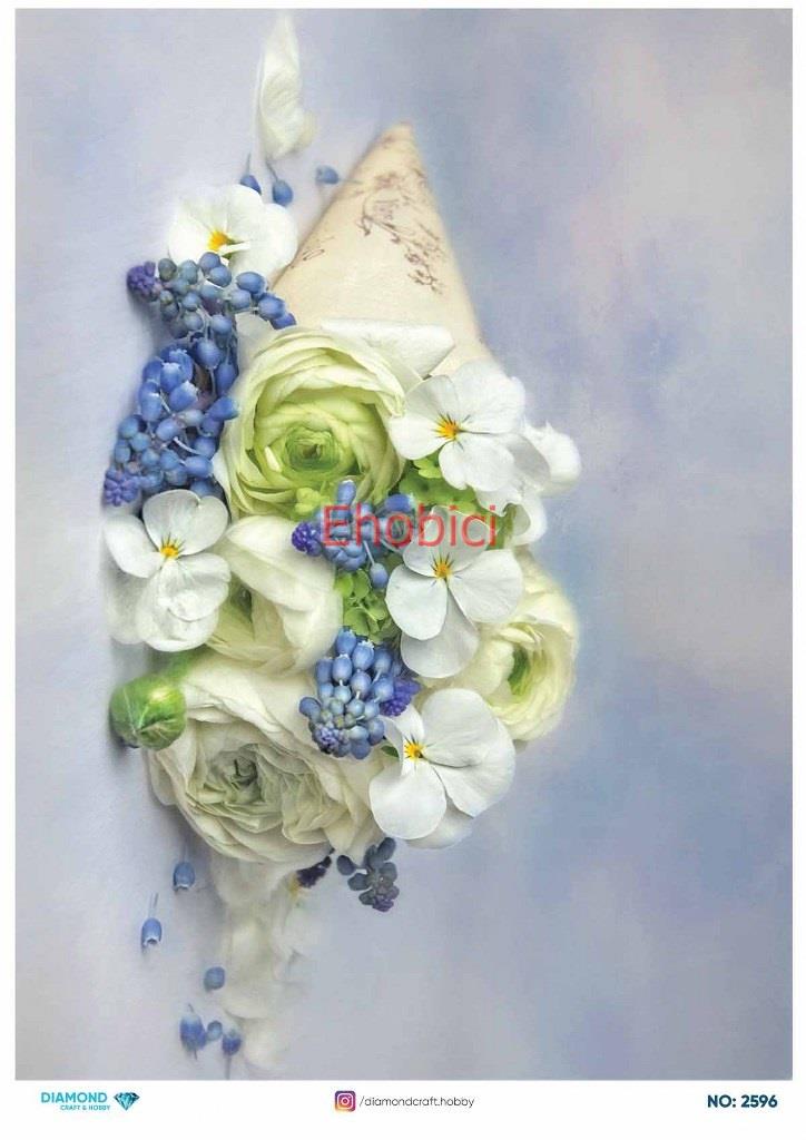 Diamond Pirinç Dekopaj Kağıdı - 2596