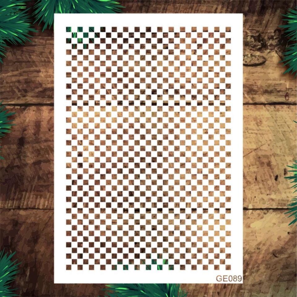 Geometrik Desenler Stencil Şablon (21x30) GE-089