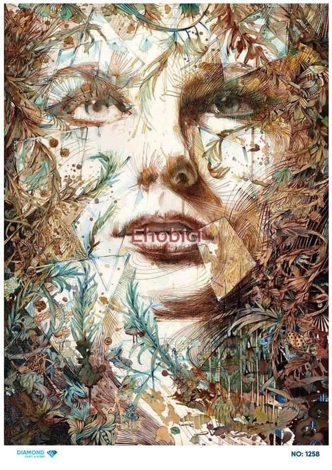 Diamond Pirinç Dekopaj Kağıdı - 1258