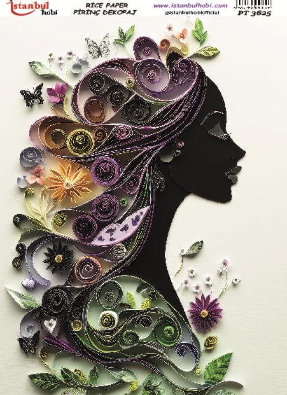Pirinç Dekopaj Kağıdı 30x42cm PT-3625 Kadın