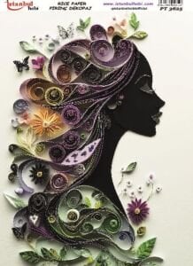 Pirinç Dekopaj Kağıdı 30x42cm PT-3625 Kadın